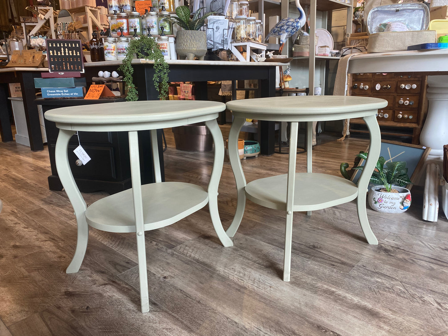 End Tables: Custom Mix of Lichen/Chasmere