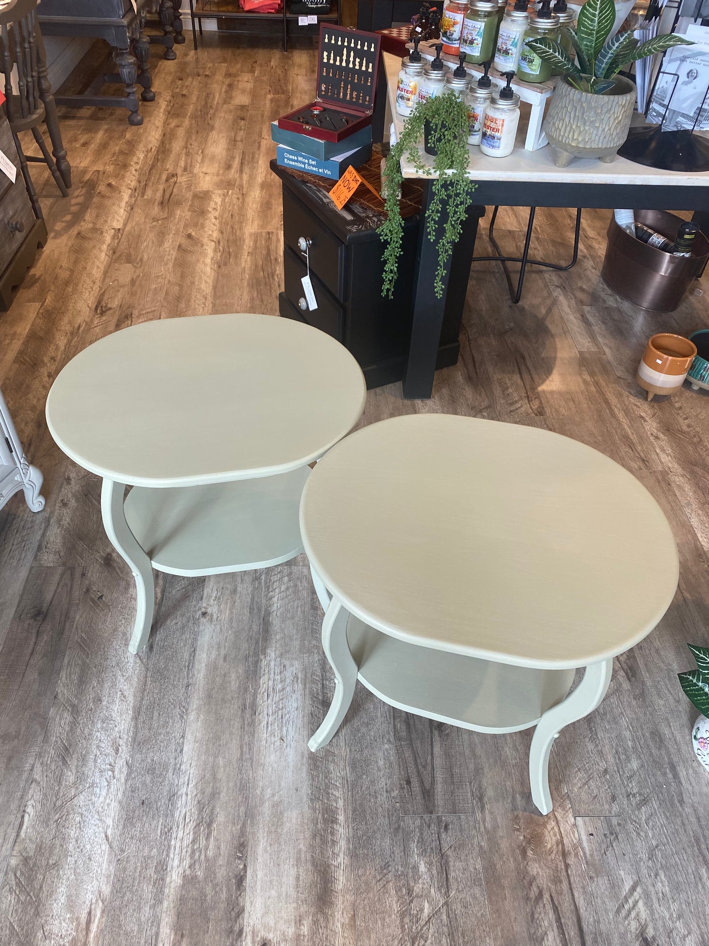 End Tables: Custom Mix of Lichen/Chasmere
