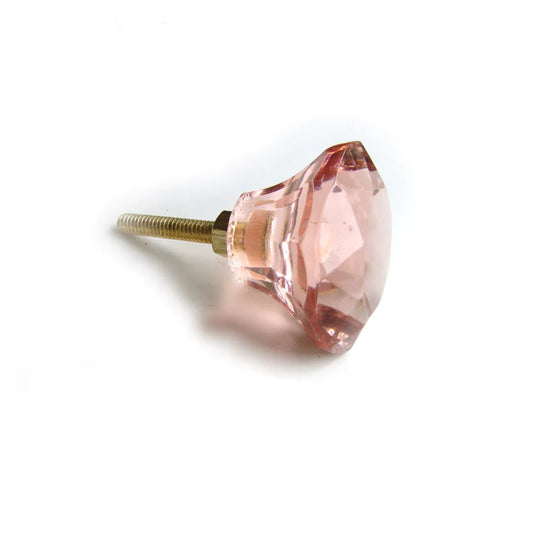 Pink Glass Knob
