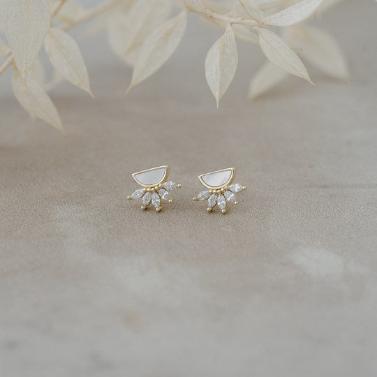 Antique Studs | Mother of Pearl