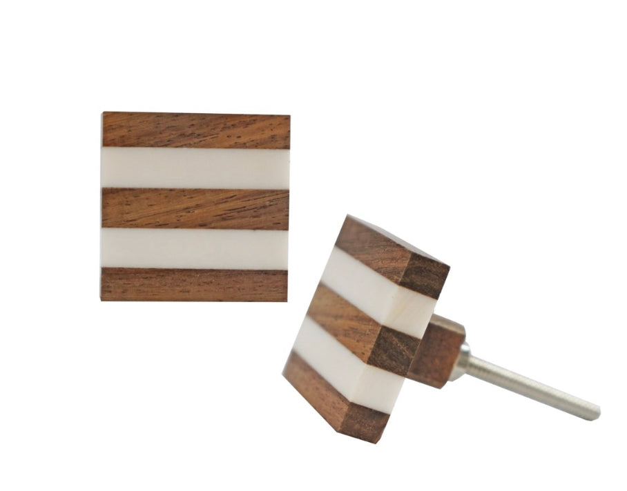 Striped Square Knob