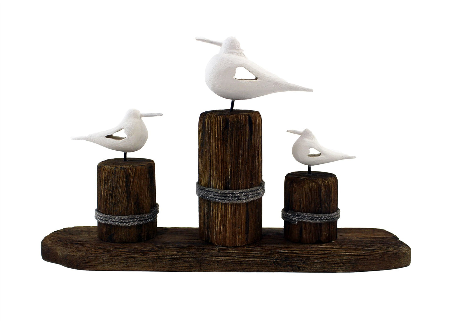 Seagulls on Wood Posts