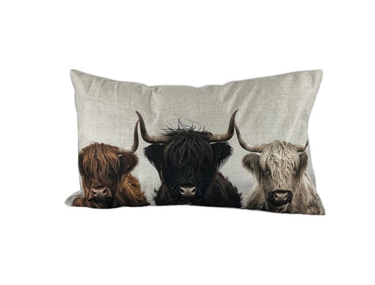 Highland Cow Trio Pillow