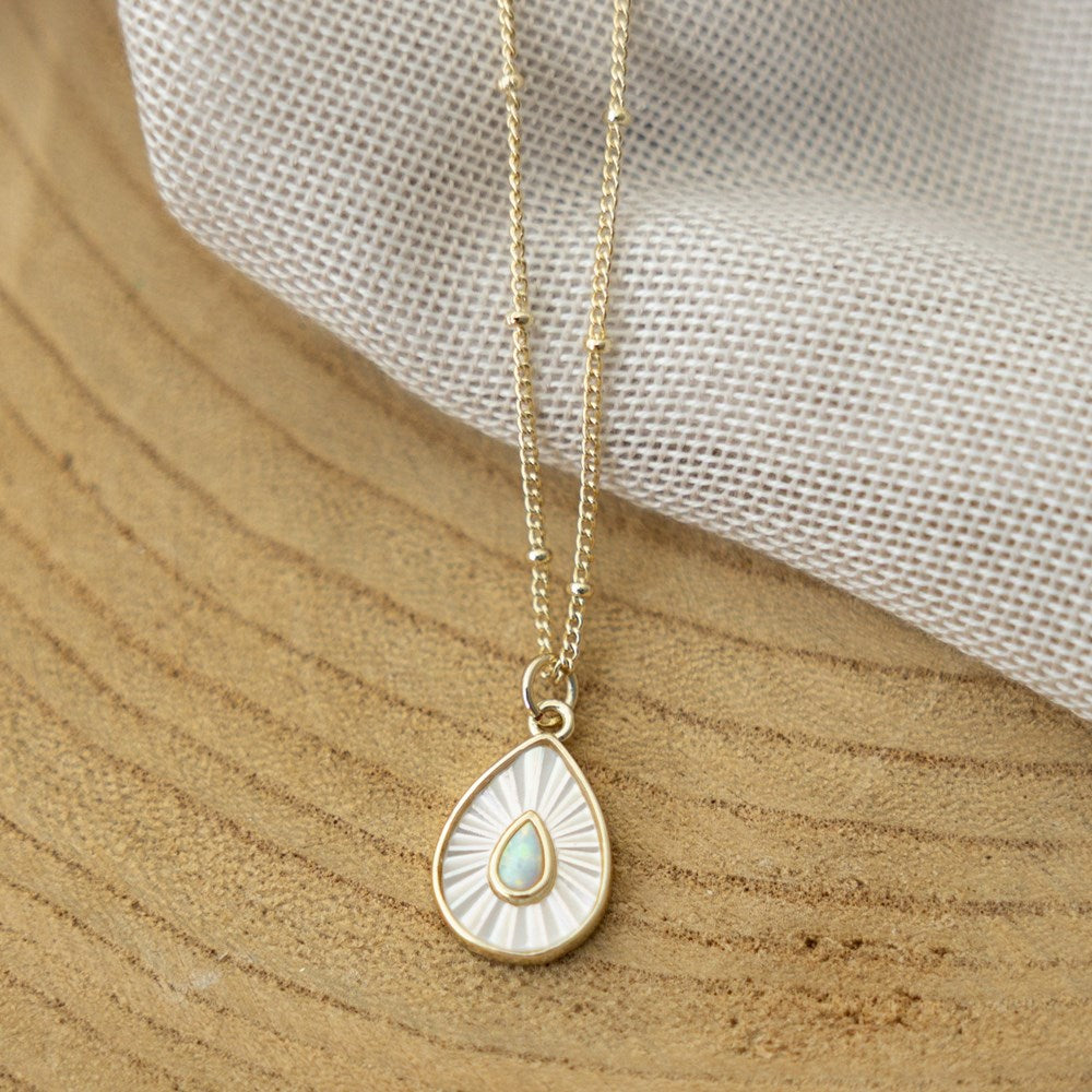 Dewdrop Crystal Necklace | Opalite
