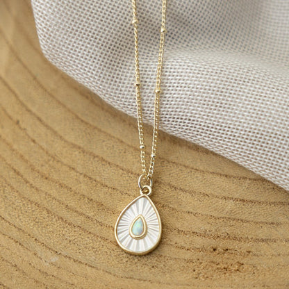 Dewdrop Crystal Necklace | Opalite