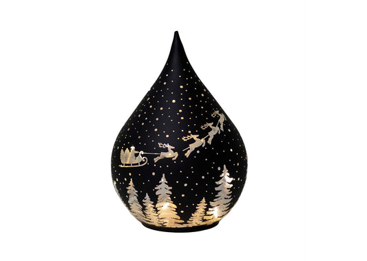 Santa & Deer Teardrop Lantern