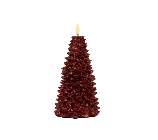 LED Red Wax Tree Candle