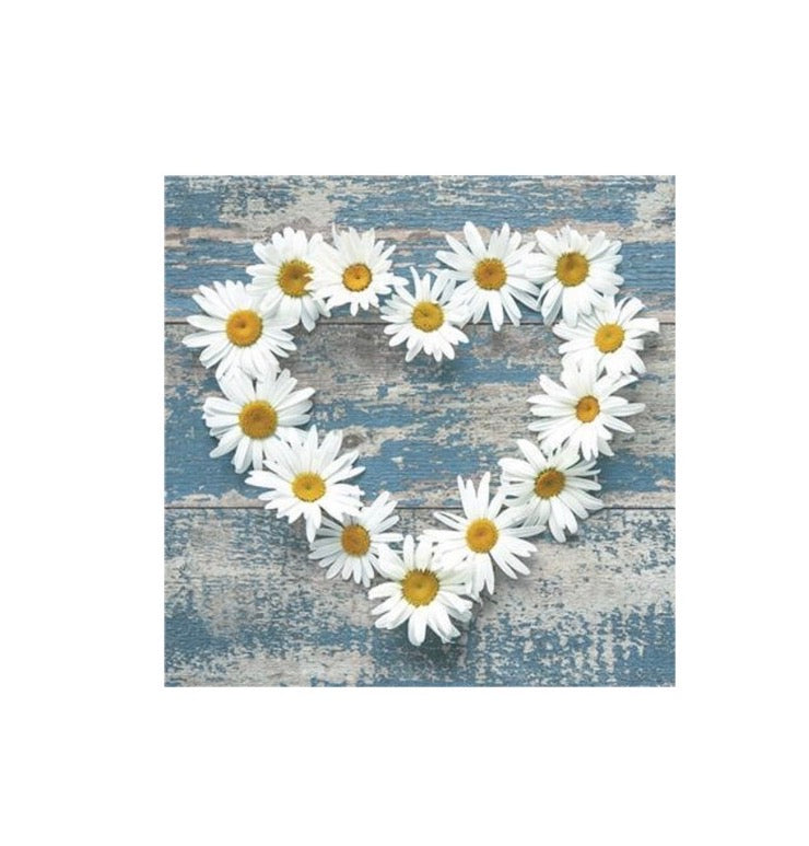 Daisy Heart Paper Napkins