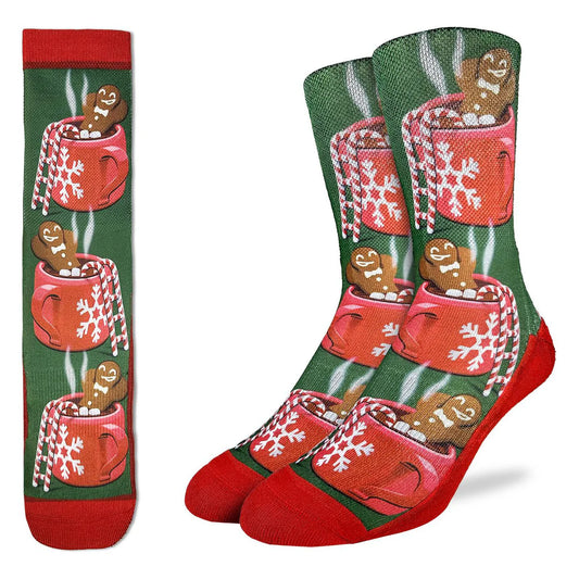 Gingerbread Man Hot Chocolate Socks