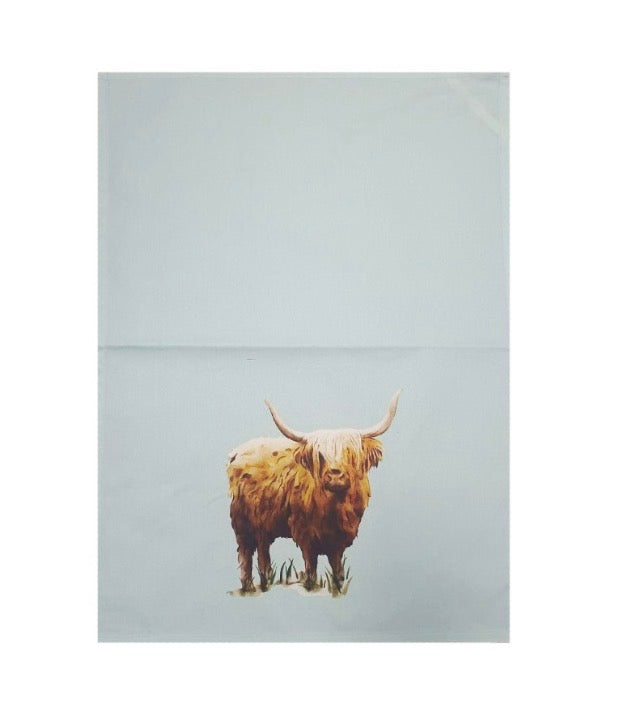 Highland Cow Tea Towel