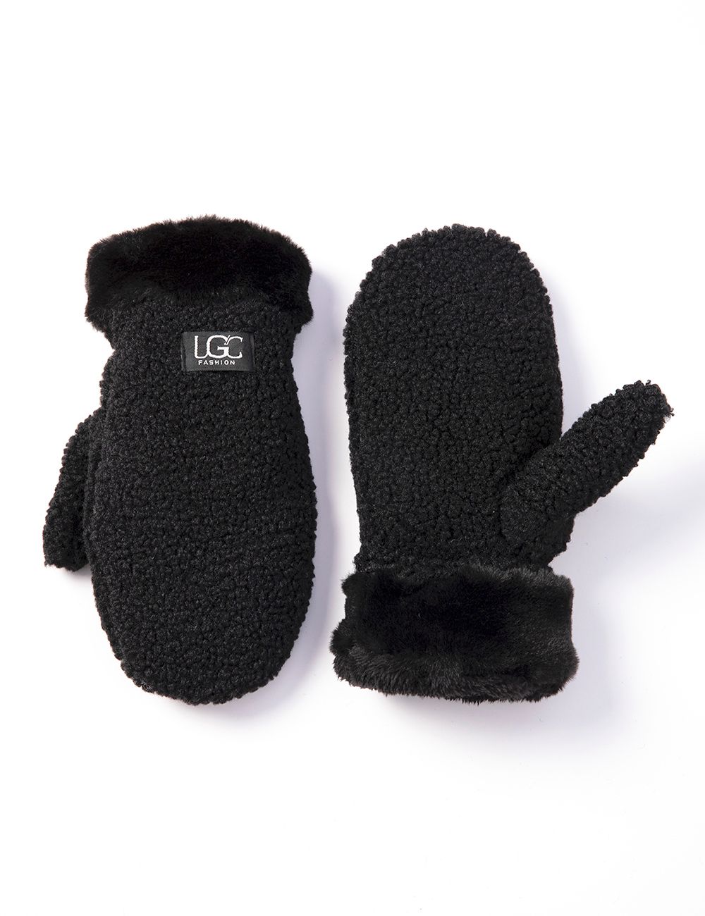 Sherpa + Faux Fur Mittens