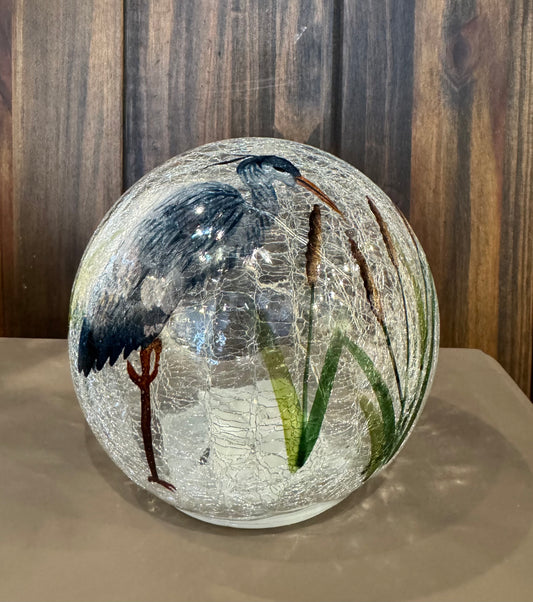 Heron LED Crackle Globe
