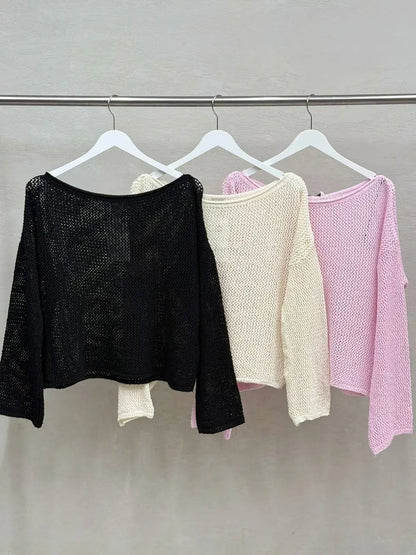 Open Knit Summer Pullover