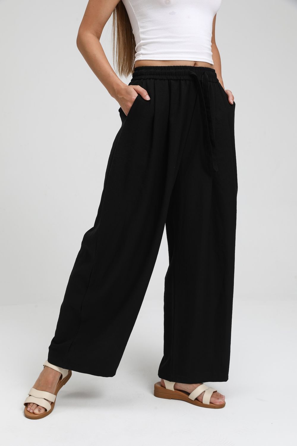 Wide Leg Linen Pants