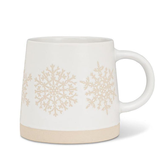 Cream Snowflake Mug