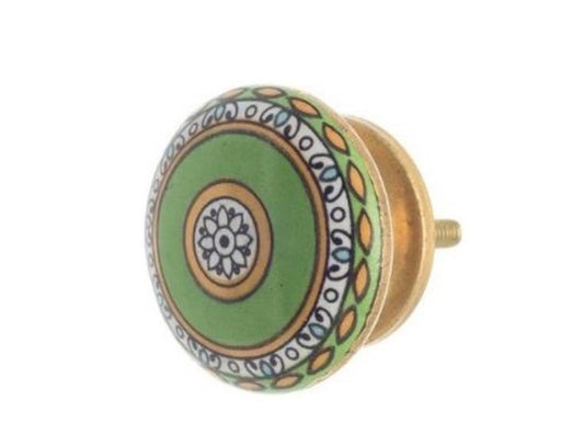 Green Ceramic Knob