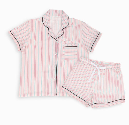 Pink Stripe Pajama Set