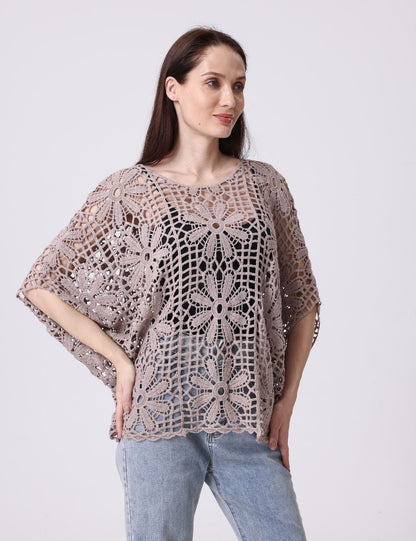 Crochet Top with Flowers