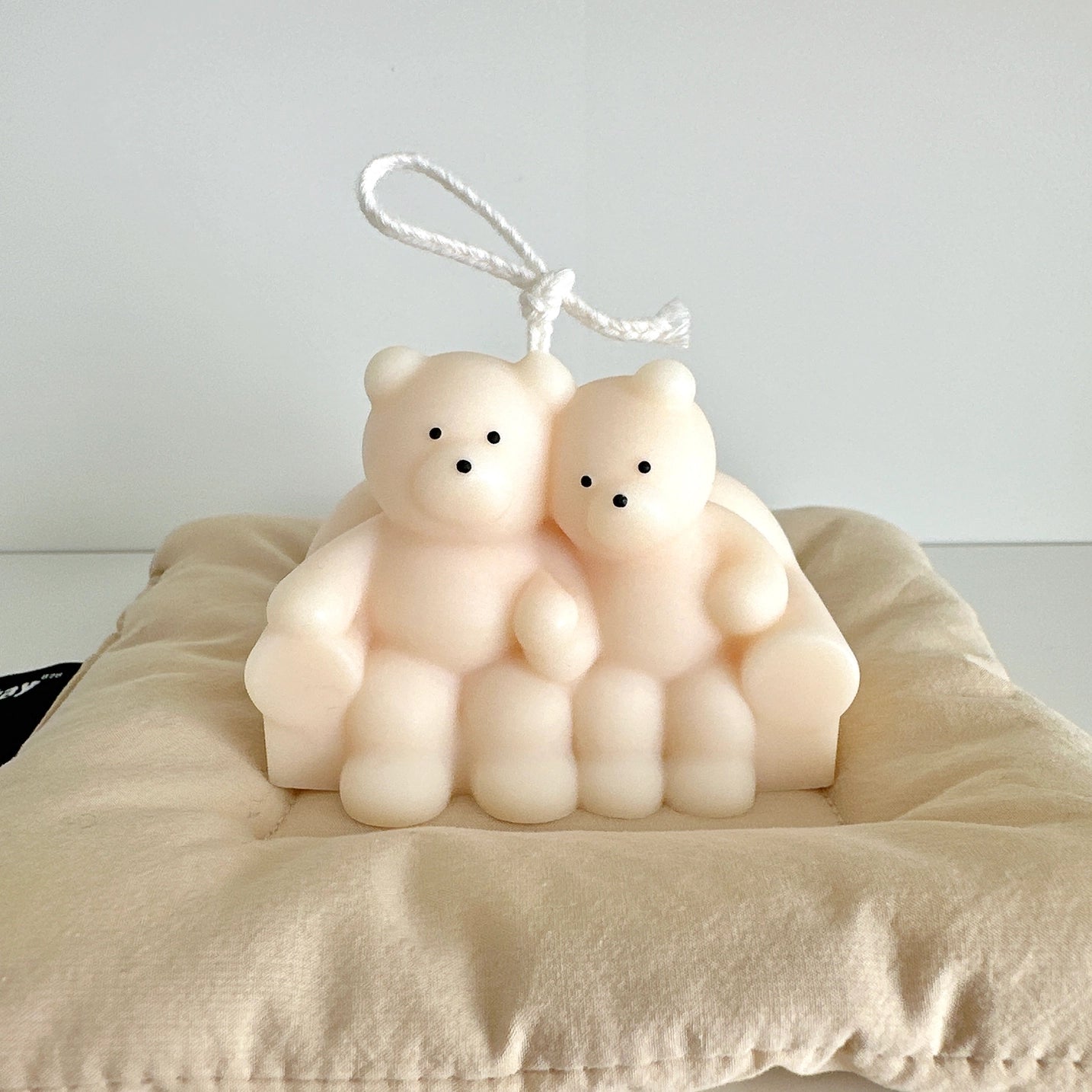 Bear Couple Soy Candle | White