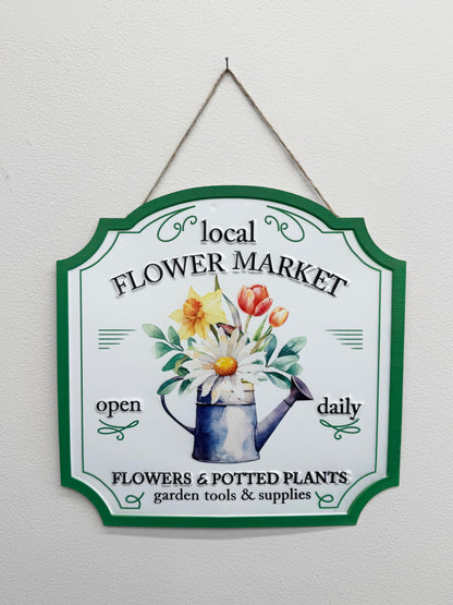 Flower Market Wall Sign