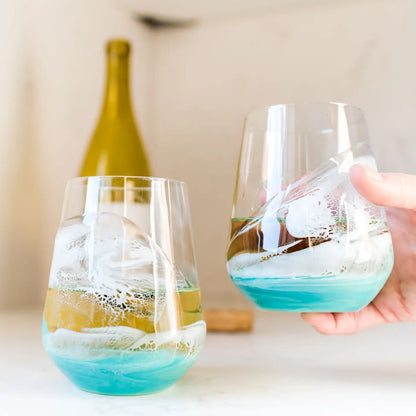 Resin Accented Wine Glasses