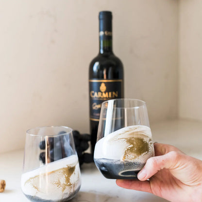 Resin Accented Wine Glasses