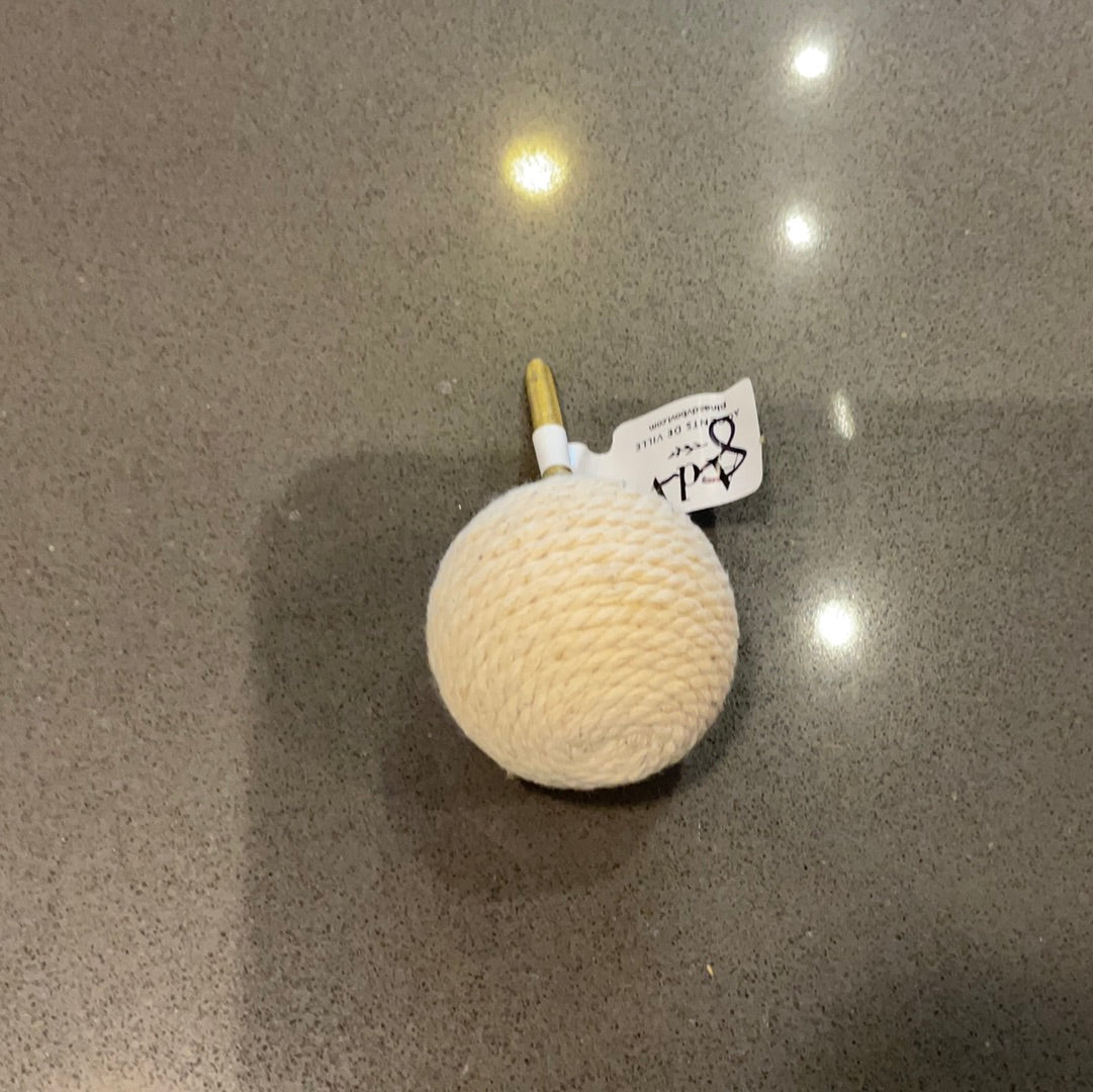 Ivory Cotton Cord Knob