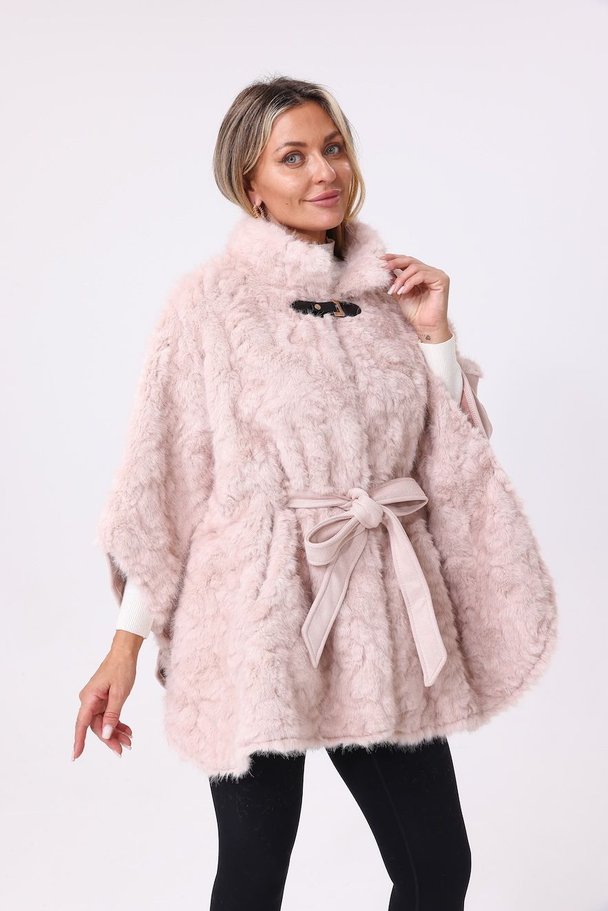 Faux Fur Fluffy Cape
