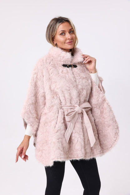 Faux Fur Fluffy Cape