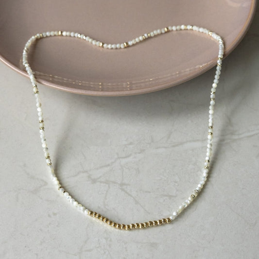 Circuit Loop Necklace/Bracelet | Mother of Pearl