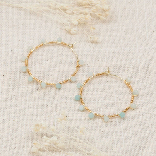 Pritti Hoops | Amazonite