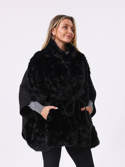 Faux Fur Fluffy Cape
