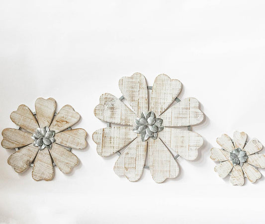 Wooden Flower Wall Art