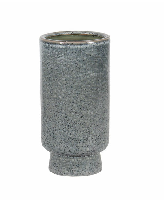 Navy Mottled Glaze Ceramic Vase