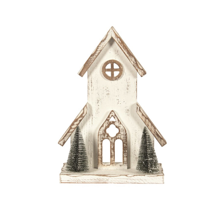Small White Wooden Church
