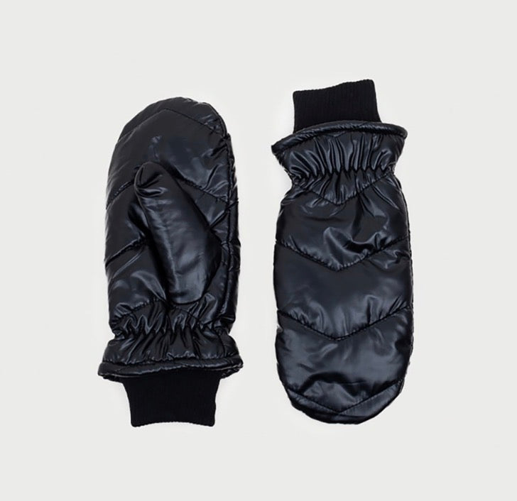Metallic Quilted Mittens