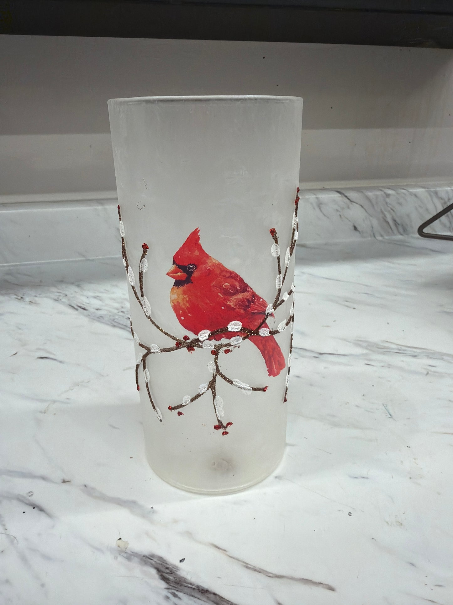 Cardinal led lantern