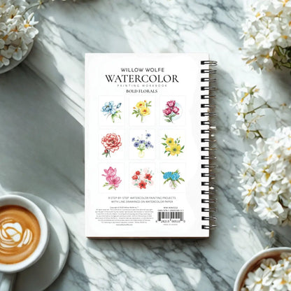 Bold Florals Watercolour Workbook