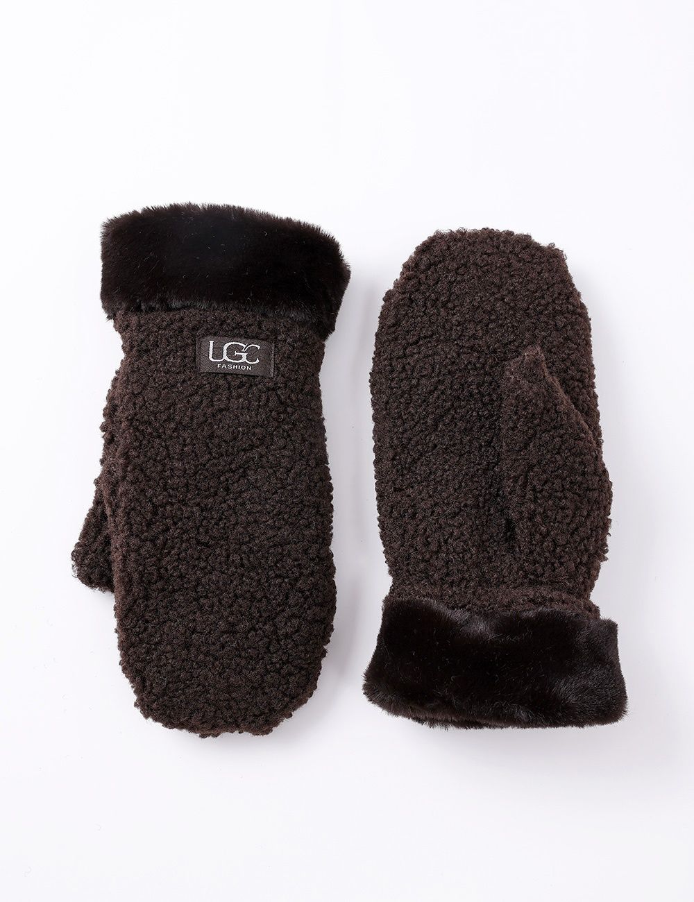 Sherpa + Faux Fur Mittens