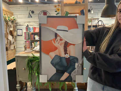 Blue Lady Neon Wall Art