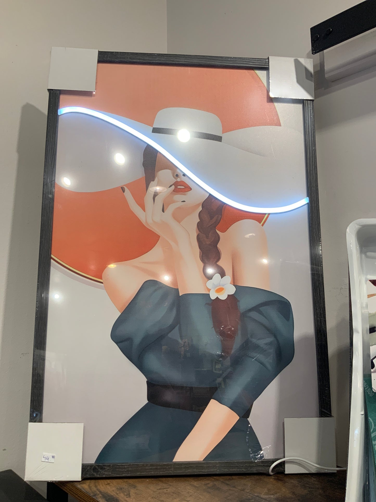 Blue Lady Neon Wall Art