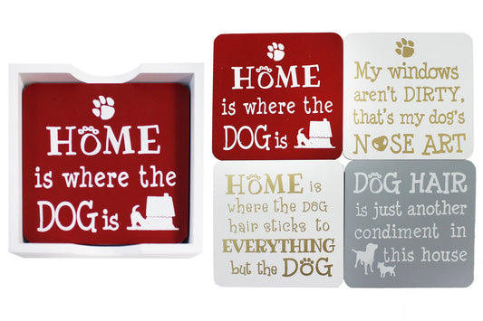 Dog Coasters w/ Tray