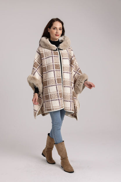 Plaid Cape w/ Hoodie