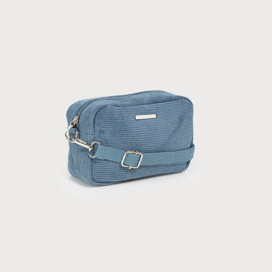 Corduroy Crossbody Bag w/ Adjustable Strap