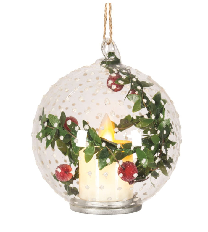 LED Berry Glass Ornament