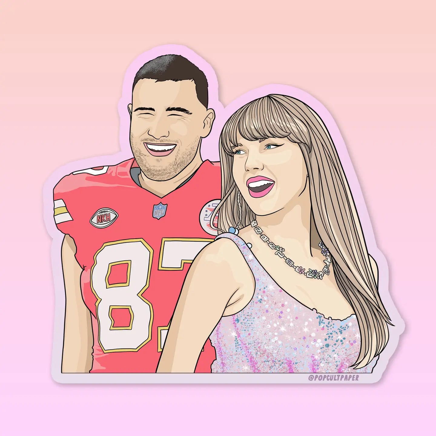 Taylor Swift + Travis Vinyl Sticker