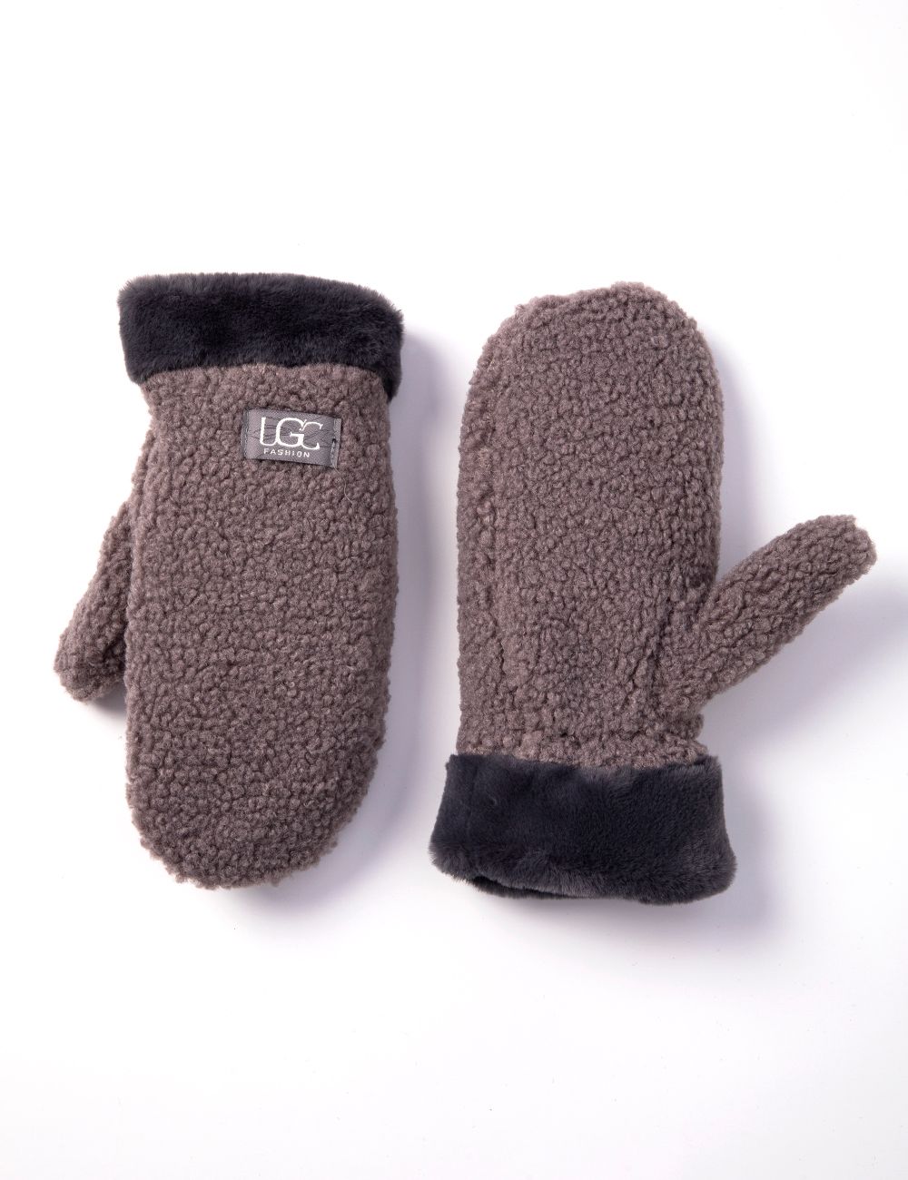 Sherpa + Faux Fur Mittens