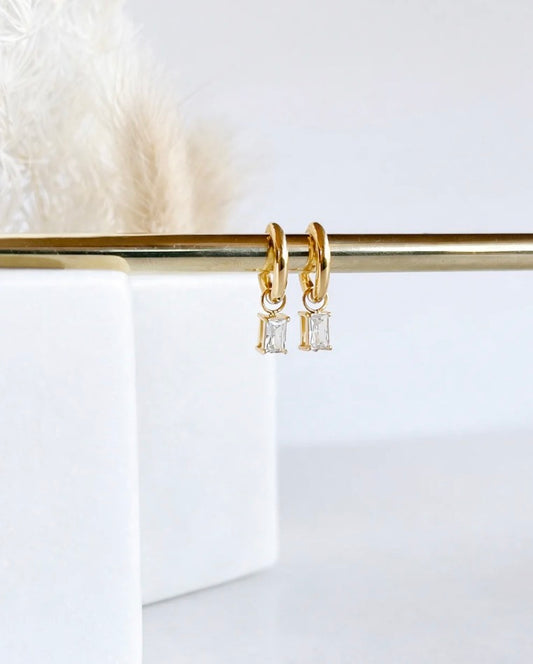 Glasshouse 18K Gold Dipped Huggie Earrings