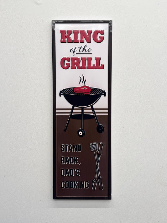 King of the Grill Wall Sign