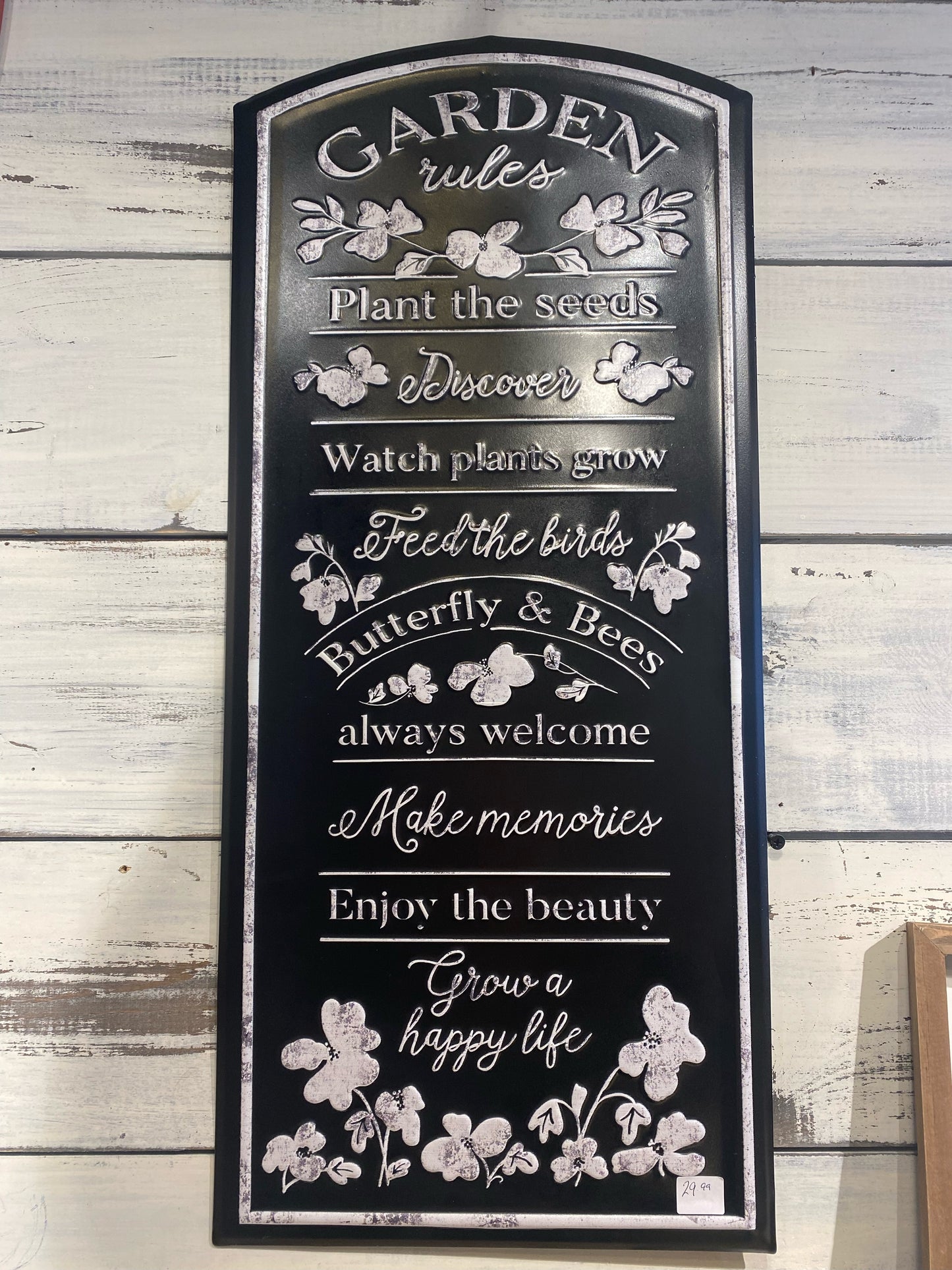 Garden Rules Metal Wall Art